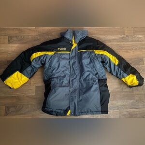 Columbia Fire Ridge Insulated Kids' Black and Yellow Puffer Jacket 14/16